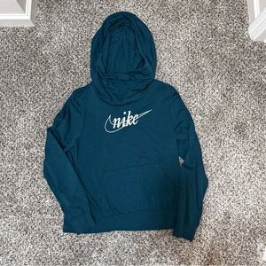 WOMENS NIKE SWEATSHIRT | TEAL HOODIE | WOMENS MEDIUM